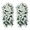ArtificialFlowers for Outdoor Decor, 2 Pcs Fake Silk White Morning Glory Long Vines UV Resistant Look Real for Home Porch Patio Balcony Planter Decoration